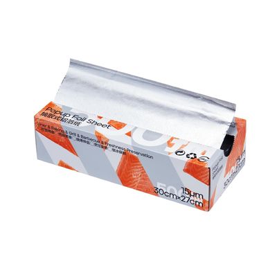 Healthy Kitchen Silver Pop Up Aluminum Foil Sheet with Soft Temper and Durable Design