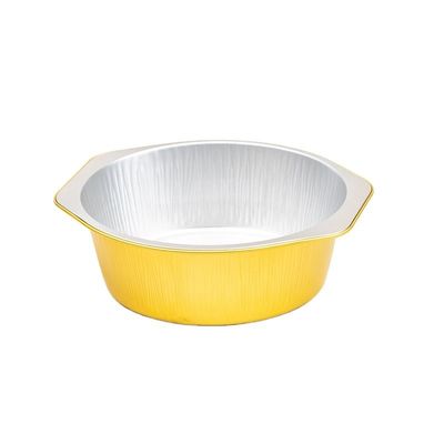 Customized Packaging Accepted Large Round Aluminum Foil Container with 1430ml Capacity