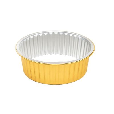 Food Smoothwall Black and Gold Large Disposable Aluminum Foil Bowl 1130ml Bake Packaging